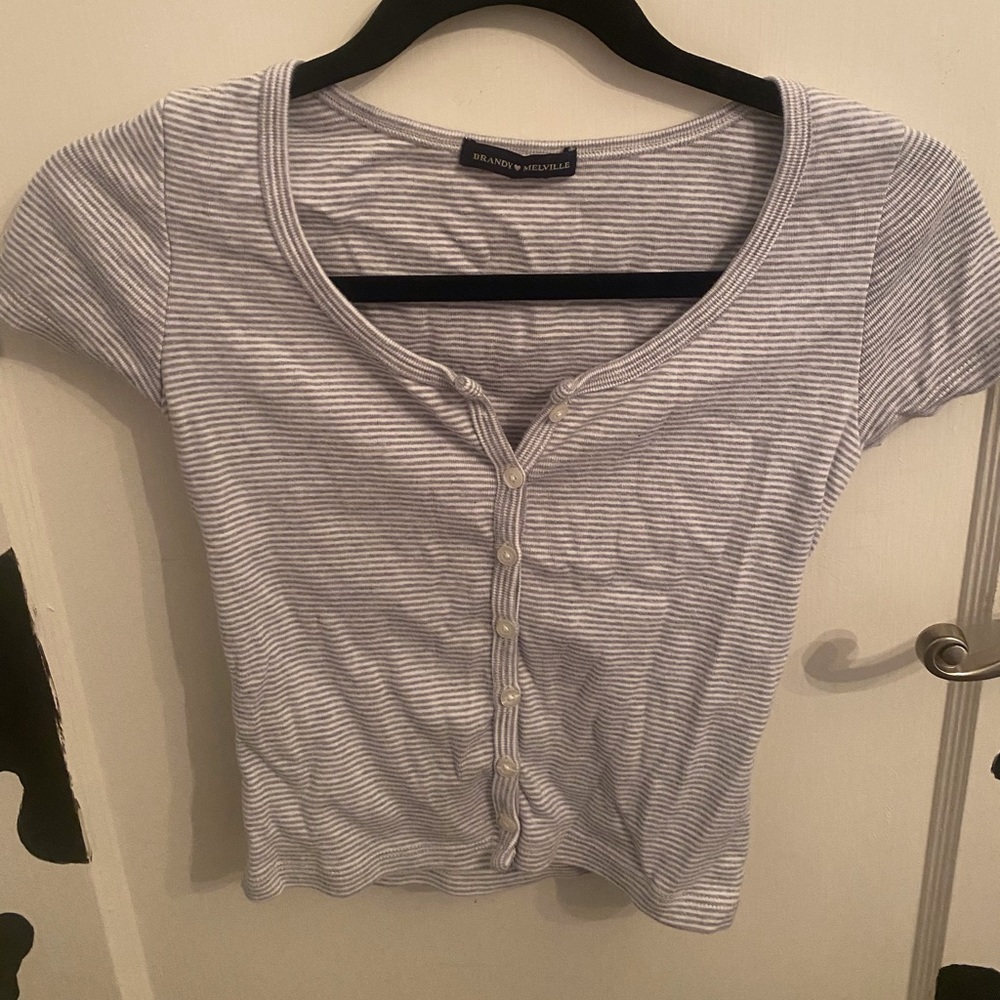 Brandy Melville striped button down top